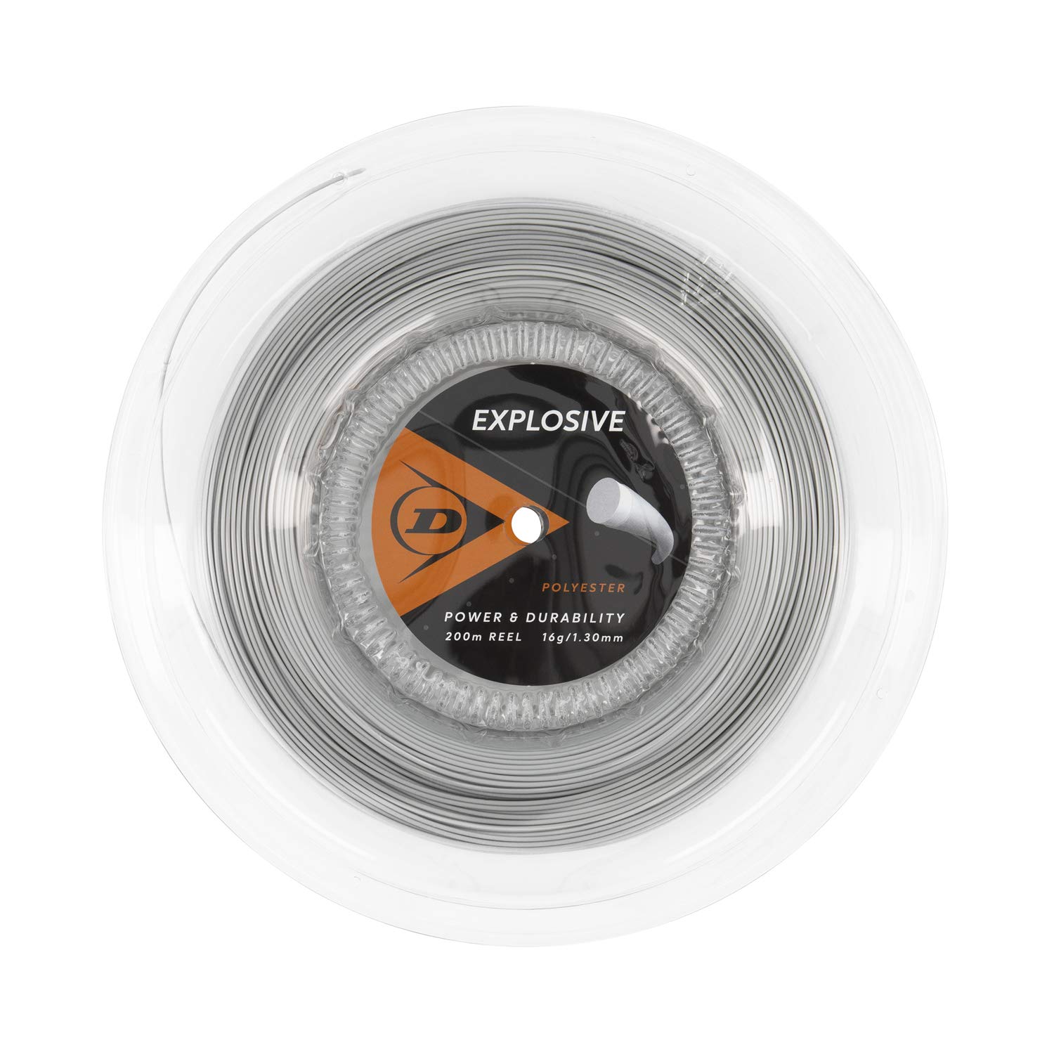Dunlop Unisex 624858 Tennis String Explosive 200 M Reel 130 Mm 1 Piece, Silver