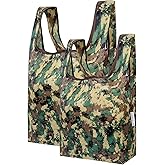 allydrew JoliBag Nylon Reusable Grocery Bag, 2 Pack, Camouflage Green
