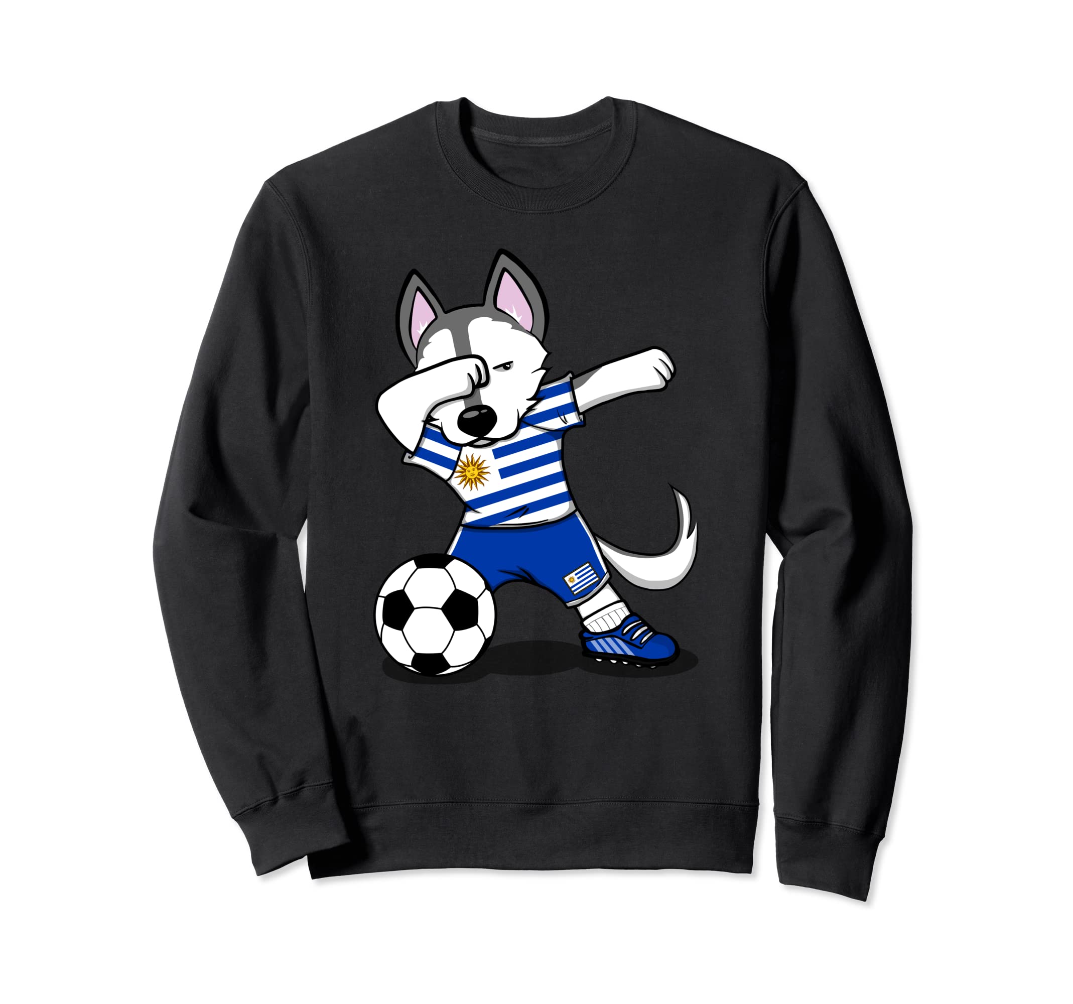 Dabbing Husky Uruguay Soccer Fans Jersey Uruguayan Football Sweatshirt