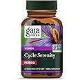 Gaia Herbs Cycle Serenity - Women's Hormonal Balance Supplement - Made with Fenugreek, Saffron, Turmeric & Hawthorn - Free from Gluten, Dairy & Soy - 60 Vegan Capsules (60 Servings)