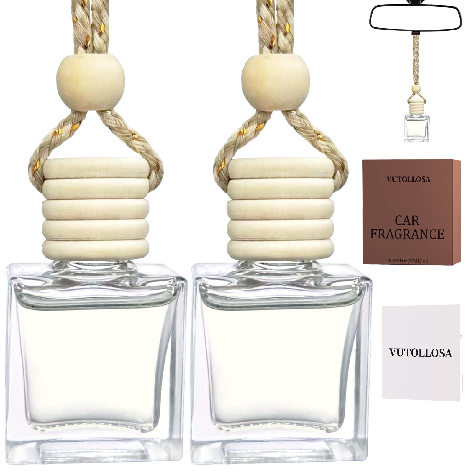 Daily Unisex Caramel & Vanilla Oud Car Air Freshener Hanging Scents Air Fresheners Car Diffuser Accessories