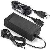 Facmogu 3 Prong 12V 5A 60W AC to DC Power Supply Adapter with 9.84ft / 3m LONG CABLE, 5.5x2.1mm & 2.5mm Plug, AC 100-240V to DC 12V Switching Transformer Converter for CCTV Camera LED Strip LCD Screen