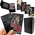 La Muci Dark Reflections Tarot Shadow Work Cards Deck, Unique Art Work with Guide Book for Beginners - A Minimalist Tarot Large Deck, Major and Minor Arcana Full Tarot Deck with 78 Cards
