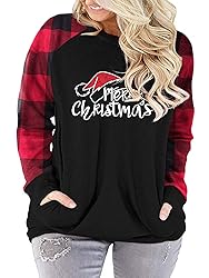 Plus Size Christmas Shirts for Women 2X Crewneck