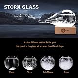 3DHOME Storm Glass Weather Bottle Weather Station with Thermometer Hygrometer view 3