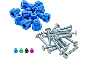 Fasten Tight Pet Carrier Fasteners - Blue 16 Pack (Medium 1-1/4" Bolts)