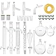 Chemistry Glassware Set - 32PCS Laboratory Glassware Kit with 24/40 Joint 1000ml Essential Oil Lab Distillation Apparatus Kit