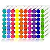 2800 PCS Colored Dot Stickers Round Color Coding