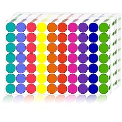 2800 PCS Colored Dot Stickers Round Color Coding