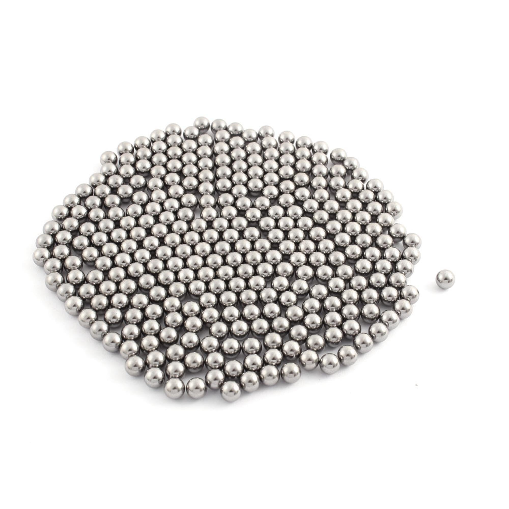 sourcing map Carbon Steel Bicycle Wheel Balls Bearing 6mm Dia 300 Pcs Silver Tone
