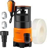 VonHaus Submersible Water Pump 400W 8m Hose Floating Switch 7500L/H view 1
