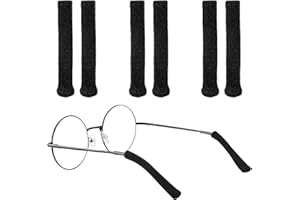 Nufiwra 6pcs Eyeglass Ear Cushions, Soft Knitted Cotton Anti Slip Temple Pads Eyeglass Temple Tips Eyeglass Pads Behind
