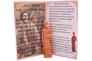 Wowser St. Joseph Home Seller Statue with a Prayer Card and Instructions, Real Estate Gift, 3 Inches