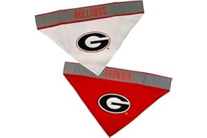 Pets First NCAA Georgia Bulldogs TIE Bandana, Small/Medium. Dog Football Reflective Bandana Scarf Bib for Pet, Cat, or Dog. The Ultimate Game-Day, Party Bandana