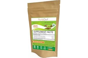 HERBADIET Organic Triphala Powder | Made with Organic Amalaki Haritaki Bibhitaki Superfood | Daily Detoxification Detox Cleanse Rejuvenation | Maintains Regularity Aids Digestion | Non-GMO (500 Gram)