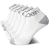 Calvin Klein Mens Quarter Socks - 6 Pack Breathable Cushion Athletic Quarter Length Ankle Socks for Men for Running & Workout