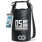 Lamicall Dry Bag Waterproof Backpack with Phone Pouch 5L/10L/20L/30L/40L | Durable Scratch-Resistant, Roll Top Storage Drybag for Women Men, Boating Kayaking Camping Beach PaddleBoard Bag Accessories
