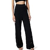 The Drop Women's Diza Pull-On Flare-Leg Crochet Pant