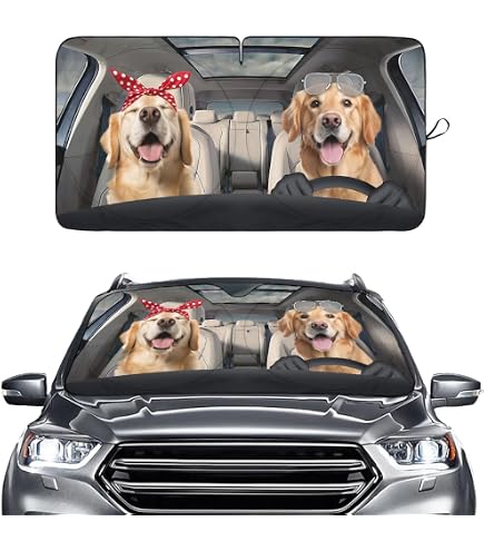 thumbnail image 2 of Universal Car Sun Shade – Front Windshield, Silver Polyester, UV Protection, Foldable With Storage Bag – Fits Car, Truck, SUV 2 of 4