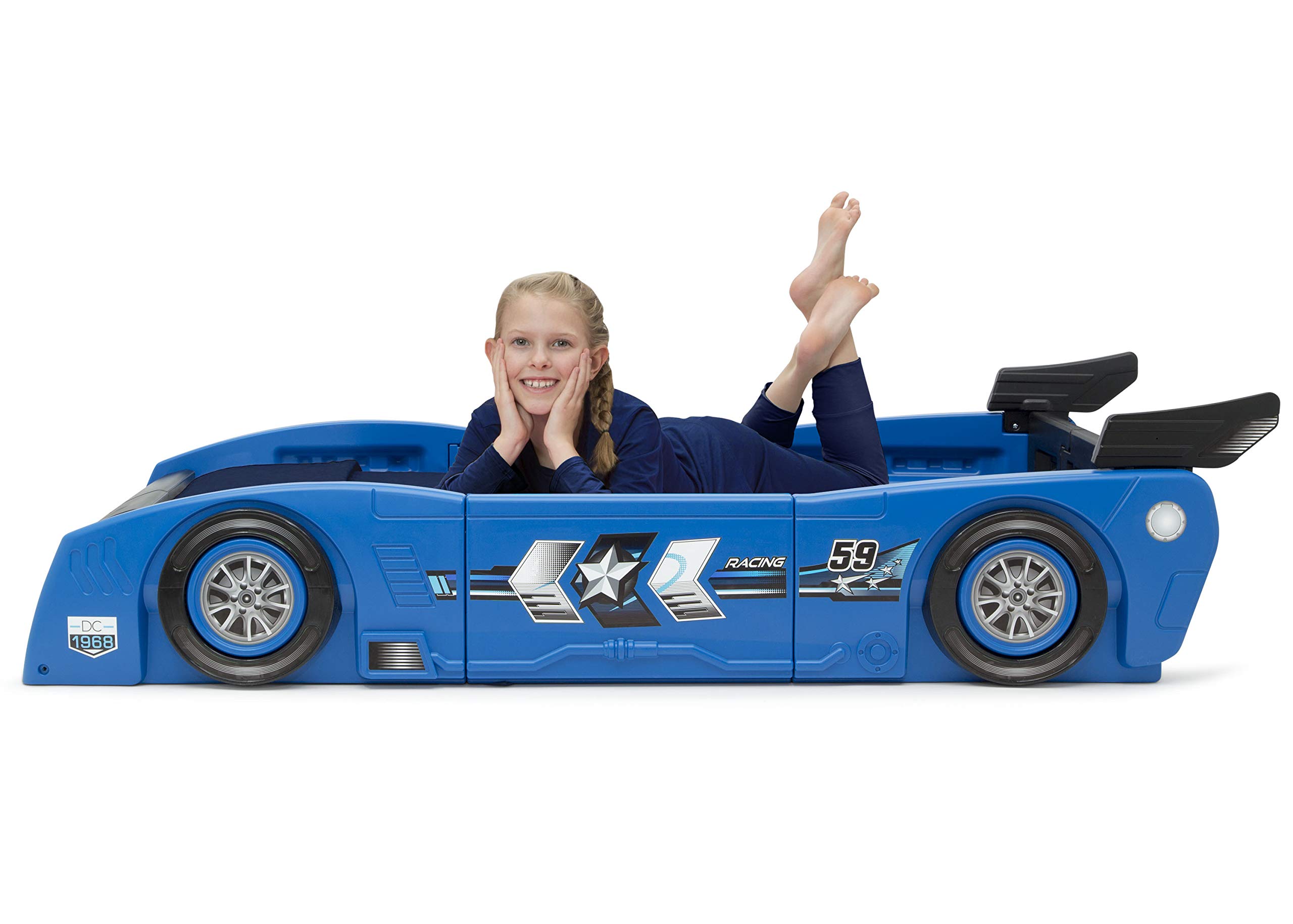 Delta Children Grand Prix Race Car Toddler & Twin Bed Made in USA