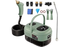 AULANK 2500W Handheld Steam Cleaner,Portable Car Steamer For Auto Detailing,High-Temperature and Pressure Steam Cleaner For Home, Steam Cleaning Machine for Furniture,Kitchen,Grout,Floor,Tile (Green)