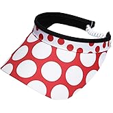 Fashion Fabric Coil Visor by: Glove It | Women's Adjustable Coil Visor – Ta Dot! - UV 50 Protection White