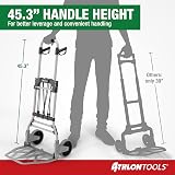 ATHLON TOOLS Aluminium Foldable Hand Cart 150kg - Smooth Wheels, 2 Expander view 4