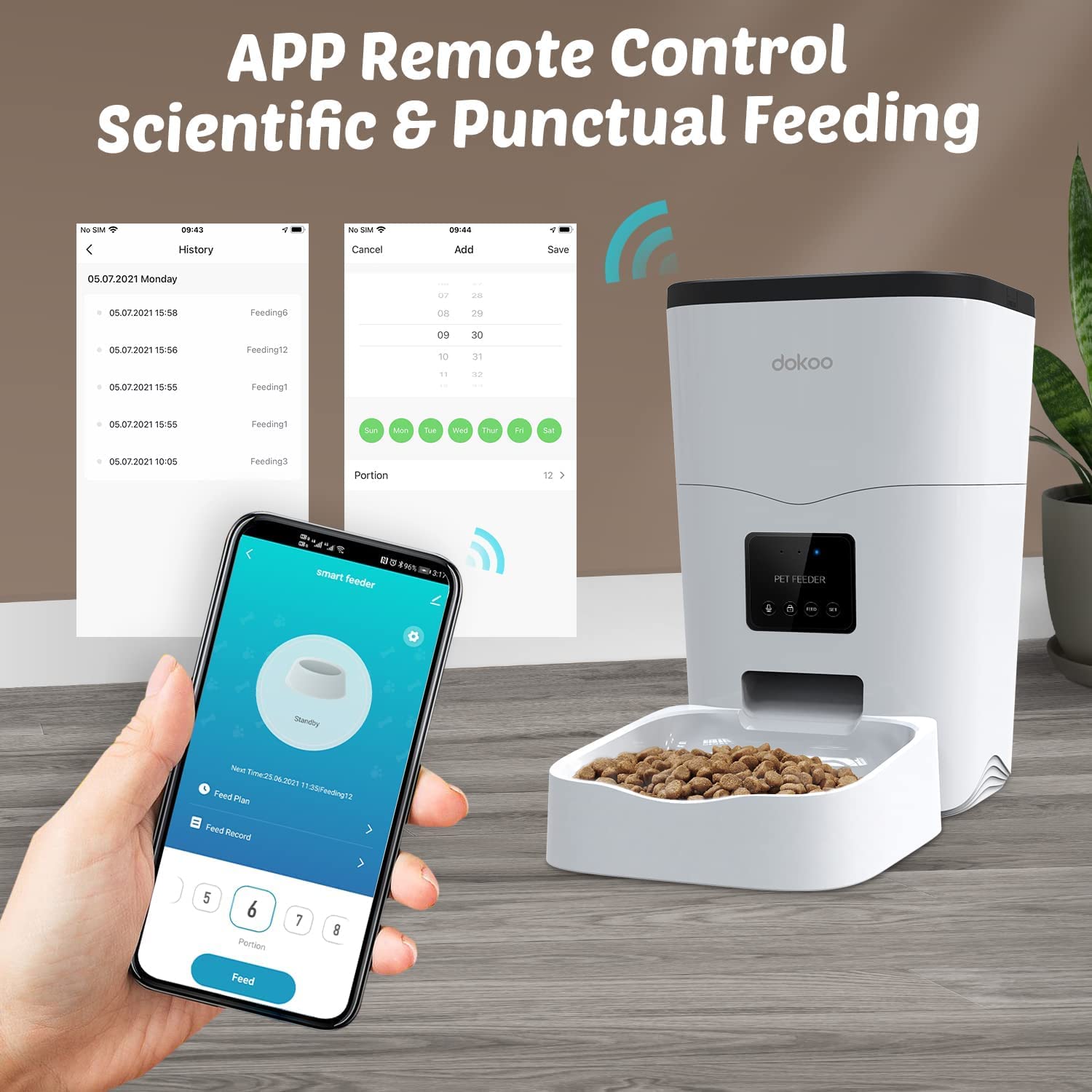 Mua Automatic Cat Feeder, 3L Smart Cat Dry Food Dispenser with Portion ...