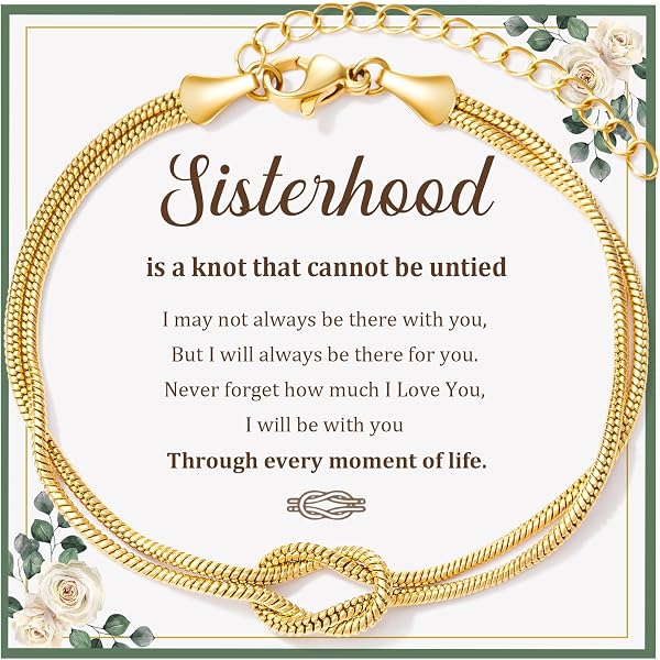Bracciale Per Sorelle In Acciaio Inossidabile – “Side By Side Or Miles Apart, Sisters Are Close At Heart” – Regalo Per Migliore Amica E Anniversario