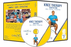 Grow Young Fitness Knee Therapy Exercises for Seniors - Low-Impact Senior Exercise DVD for Increased Strength and Decreased Knee Pain - Ch. 2 Workouts for Seniors
