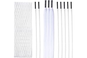 Padclash Lacrosse Mesh and Stringing Kit, with White Semi-Soft Mesh and Strings