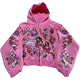 Grunge Vintage Clothes Y2k Zip Up Hoodie Streetwear Men Women Graphic Oversized Rapper Hooded Sweatshirts