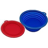 AZCAMP Collapsible Silicone Camping Bowl, Food-grade and BPA-free, Pack of 2