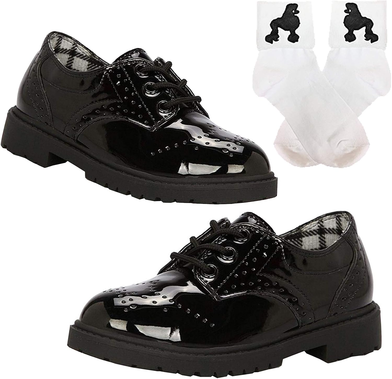 girls saddle oxford shoes