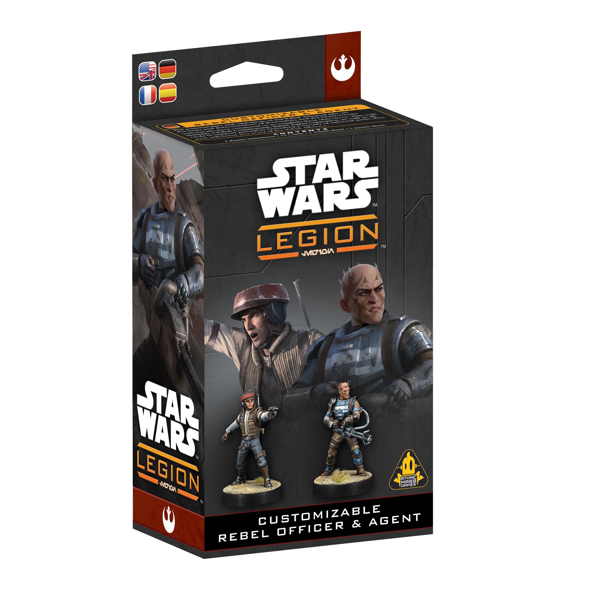 Asmodee | Star Wars Legion: Customisable Rebel Officer & Agent | Board Game Expansion | Ages 14+ | 2 Players | 90+ Minutes Playing Time