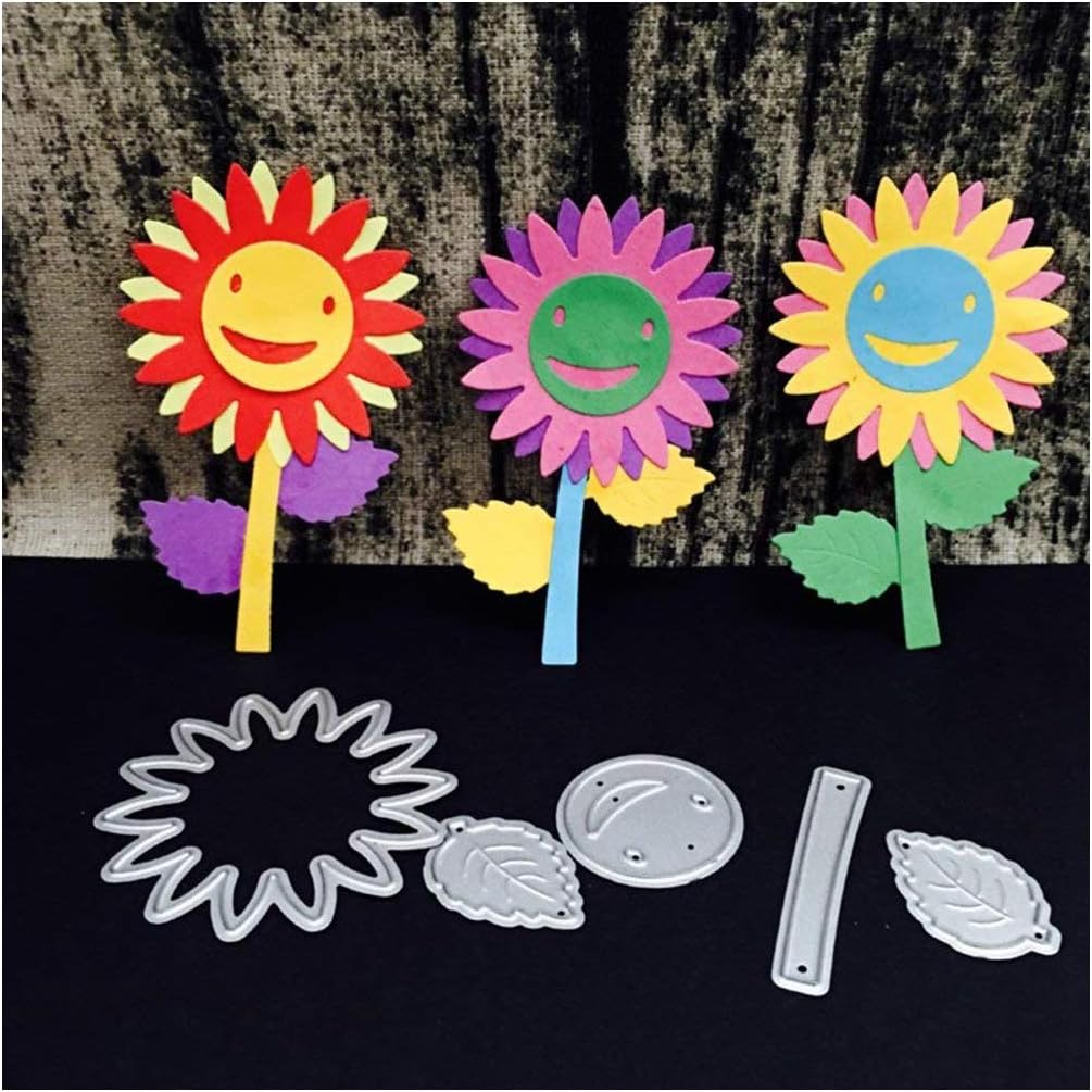 Eswala Dies Cut Cutting Die for Cards Making Sunflower Metal Embossing Stencils for DIY Craft Scrapbooking Photo Album Decorative Paper Gift (Dies 27 Sunflower)
