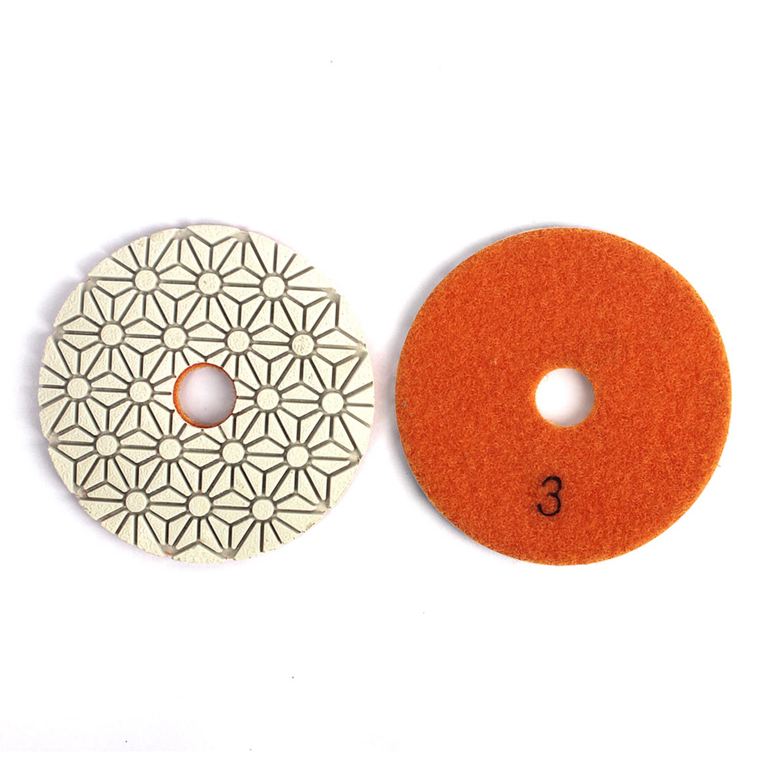 HOMESOM 100mm 3 Step Diamond Polishing Pads Flexible Wet Use for Granite Polishing Tool Marble Concrete Grinding