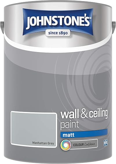 Johnstone's Wall & Ceiling Paint Manhattan Grey Matt Emulsion 5L