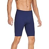 Fiteng Men's Swim Jammers Competitive Athletic Swim Team Deep Blue