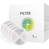 Cat Water Fountain Filters, 5 Pcs Replacement Filter for 1.8L/62oz Pet Water Fountain (5 Pack Filters)