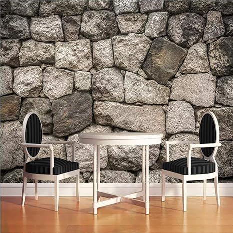 Amazon カスタム写真壁紙3dヴィンテージ石壁壁画リビングルーム寝室レストランキッチン背景防水壁紙壁画 壁紙
