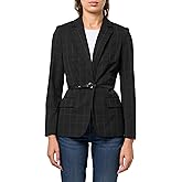 Calvin Klein Womens Blazer with Leather Waist Belt