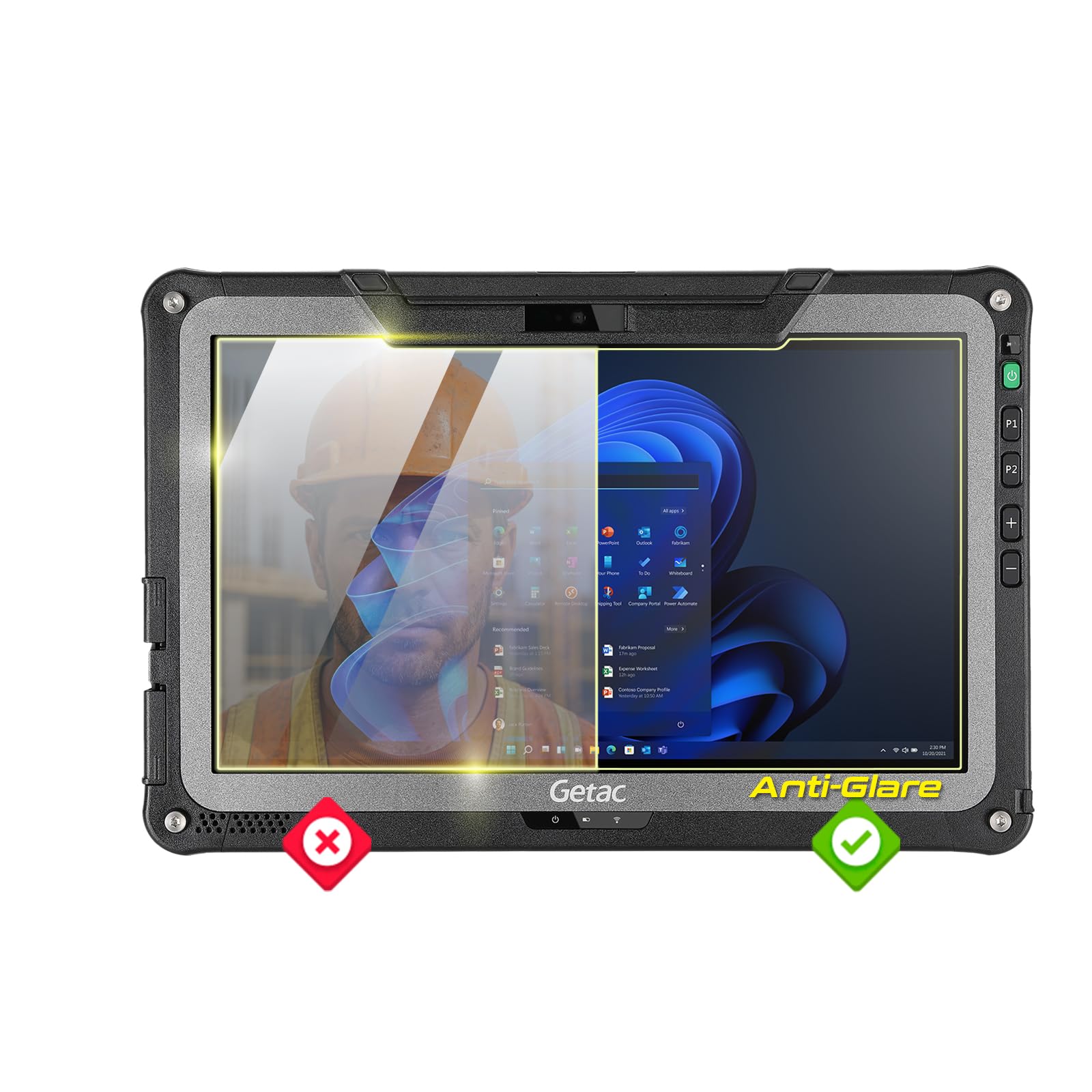 Photo 1 of IPG Anti-Glare for Getac F110 / F110-EX Rugged Tablet Display Matte Finish Screen Protector Film, Perfect for Outdoor Use for GtcF110.AG