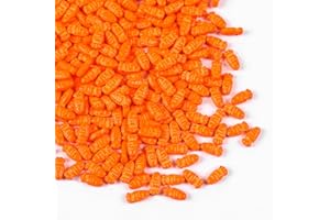 MILOVIN Edible Carrot Sprinkles for Cake Decorating, Carrot Cake Decorations for Easter Cupcakes, Carrot Cake, Macaron, Ice Cream Topping, Cookies(120g/4.23oz)