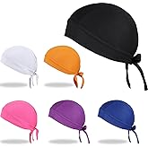 6 Pieces Do Rags Sweat Wicking Beanie Cooling Durags Skull Cap Motorcycle Head Wrap Bandana for Men Women