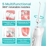 COSLUS C20 Water Dental Flosser 300ml Portable Cordless IPX7 Rechargeable view 6