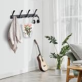 BOOKARROW Coat Hook Wall Mounted Matt Black Heavy Duty Aluminum Wall Coat Rack view 7