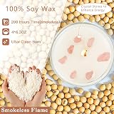 Yinuo Candle Natural Soy Wax Gift Set 4 Glass Jars 45-50H Coconut Lemon Lilac view 4