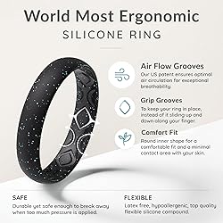 ThunderFit Women Breathable Silicone Promise Rings