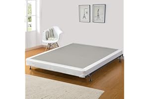Continental Sleep 4-Inch Fully Assembled Low Profile Wood Traditional Box Spring/Foundation for Mattress Set, Twin XL, White